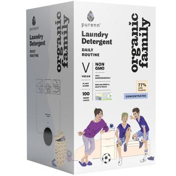 Средство-концентрат Purenn Organic Family Daily Routine Малина для стирки цветных и белых тканей, 3 л - Pampik