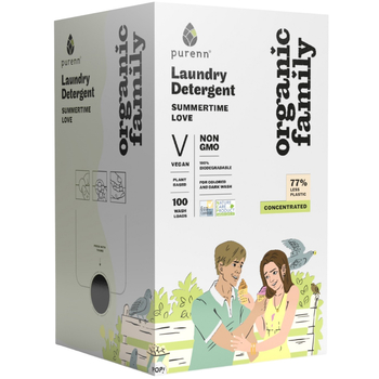 Средство-концентрат Purenn Organic Family Summertime Love Календула для стирки цветных и черных тканей, 3 л - Pampik