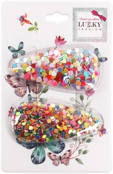 Заколки для волосся Lukky Мікс, 2 шт. (T18432) - Pampik