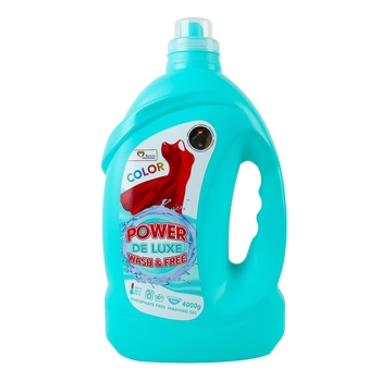 Гель для стирки цветных вещей Power De Luxe, 4 л - Pampik