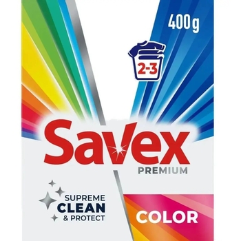 Стиральный порошок Savex 2 в 1 Color с кондиционером, 400 г - Pampik