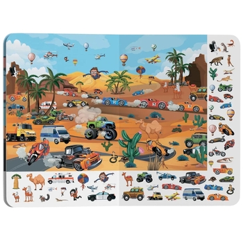 Книга-картонка. Великий віммельбух. Транспорт, з меганаліпками (F00019807) - Pampik - 5