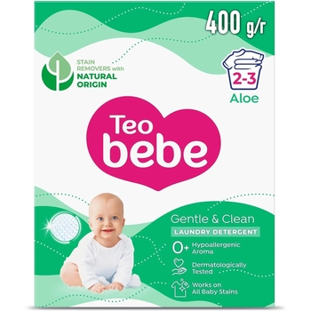 Дитячий пральний порошок Teo Bebe Just Essentials Cotton Soft Green, 400 г - Pampik