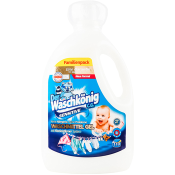 Гель для стирки Der Waschkonig Sensitive, 3.305 л - Pampik