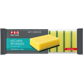 Губки кухонні PRO Service Standard, 10 шт. - Pampik