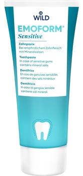Зубна паста Dr. Wild Emoform Sensitive Для чутливих зубів з мінеральними солями та фторидом, 75 мл - Pampik