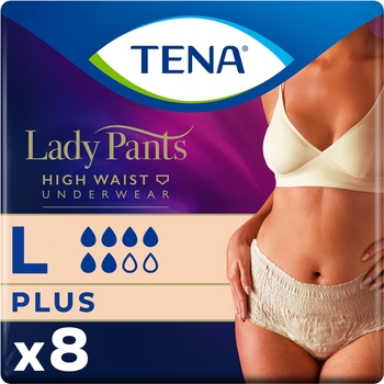Урологічні труси для жінок Tena Lady Pants Plus L, 8 шт. - Pampik