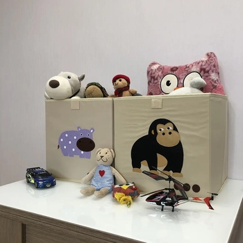 Короб складной Handy Home Обезьяна, 33x33x33 см, бежевый (CH11) - Pampik - 4