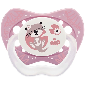 Силиконовая пустышка Nip Замечательная жизнь №3 Котик и Панда, 16-32 мес., фиолетовый с розовым, 2 шт. (31303) - Pampik - 3