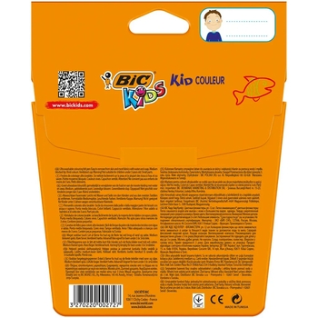 Фломастери BIC Kids Couleur, 12 шт. (9202932) - Pampik - 2