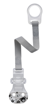 Тримач для пустушки Nip, з кільцем, сірий (37001) - Pampik