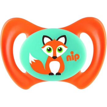 Пустушка Nip Miss Denti №2 Лис, силіконова, 5-13 міс., помаранчевий (31801) - Pampik