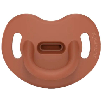 Пустушка силіконова Suavinex Colour Essence, анатомічна, 6-18 міс., коричневий (308080) - Pampik