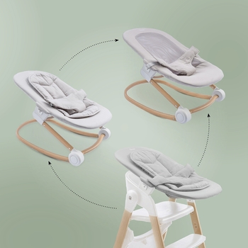 Стульчик для кормления BabyGO Levels 5 в 1, белый (51011) - Pampik - 4