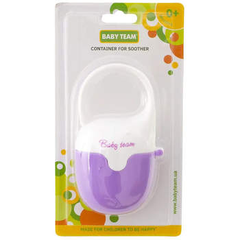 Контейнер для пустушки Baby Team, фіолетово-білий (3301) - Pampik - 3