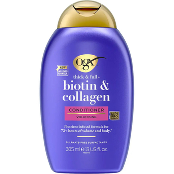 Кондиціонер для волосся OGX Biotin&Collagen, для позбавленого об'єму та тонкого волосся, з колагеном, 385 мл - Pampik