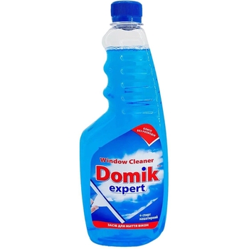 Засіб для миття вікон Domik expert з нашатирним спиртом, запаска, 750 мл - Pampik