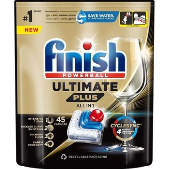Капсули для посудомийних машин Finish Ultimate Plus All in 1, 45 шт. - Pampik