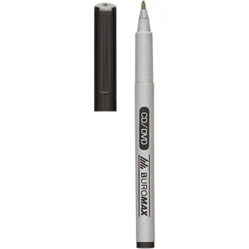 Маркер Buromax Jobmax водостійкий, 0.6 мм, чорний (BM.8701-01) - Pampik