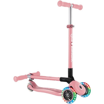Самокат Globber Primo Foldable Lights, пастельно-розовый (432-211-3) - Pampik - 4