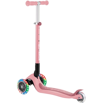 Самокат Globber Primo Foldable Lights, пастельно-розовый (432-211-3) - Pampik