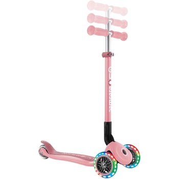 Самокат Globber Primo Foldable Lights, пастельно-розовый (432-211-3) - Pampik - 3