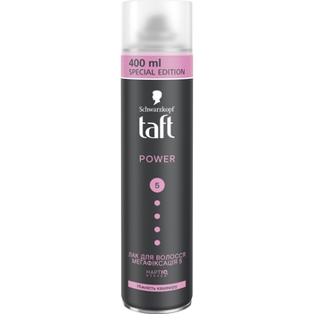 Лак для волосся Taft Power 5 Cashmere-Like Suppleness, 400 мл - Pampik
