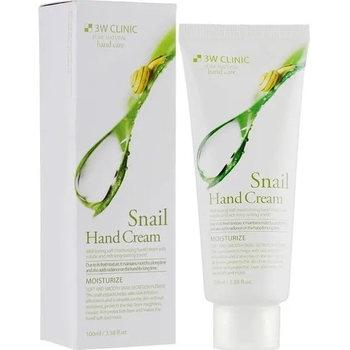 Крем для рук 3W Clinic Snail Hand Cream зволожуючий з муцином равлика, 100 мл - Pampik - 2