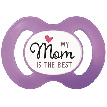 Пустышка силиконовая Baby-Nova, симметричная, 6-18 мес., розовый с фиолетовым, 2 шт. (3962016) - Pampik - 3