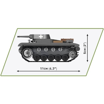 Конструктор Cobi Вторая Мировая Война Танк Panzer II, 250 деталей (COBI-2718) - Pampik - 5