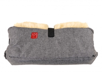 Муфта для рук Kaiser Big Double з натуральної овчини, антрацит меланж (6573270) - Pampik