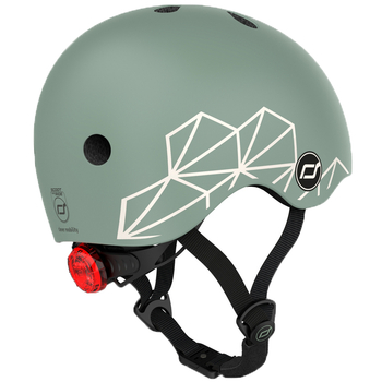 Шолом захисний Scoot and Ride з ліхтариком, р.XXS/XS, зелений (SR-181206-GREENLINES) - Pampik - 4