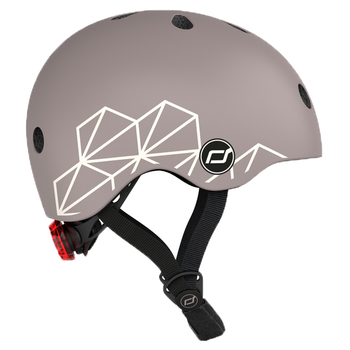 Шолом захисний Scoot and Ride з ліхтариком, р.XXS/XS, коричневий (SR-181206-BROWNLINES) - Pampik - 2