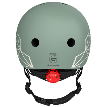 Шолом захисний Scoot and Ride з ліхтариком, р.XXS/XS, зелений (SR-181206-GREENLINES) - Pampik - 5