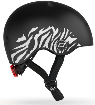Шолом захисний дитячий Scoot and Ride з ліхтариком, розмір XXS/XS (45-51 см), зебра (SR-181206-ZEBRA) - Pampik - 10