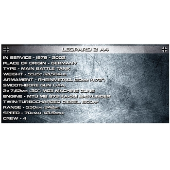 Конструктор Cobi Танк Леопард 2, 864 деталі (COBI-2618) - Pampik - 12
