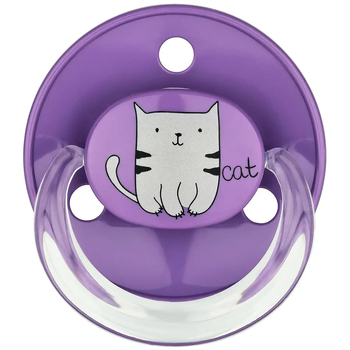 Пустышка силиконовая Baby-Nova Turtle&Panda Uni, круглая, 0-24 мес., розовый и сиреневый, 2 шт. (3962097) - Pampik - 3