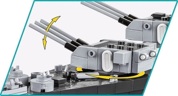 Конструктор Cobi Лінкор Міссурі BB-63, масштаб 1:300, 2665 деталей (COBI-4837) - Pampik - 6