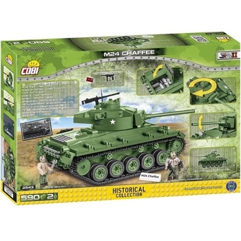 Конструктор Cobi Вторая Мировая Война Танк M24 Чаффи, 590 деталей (COBI-2543) - Pampik - 2