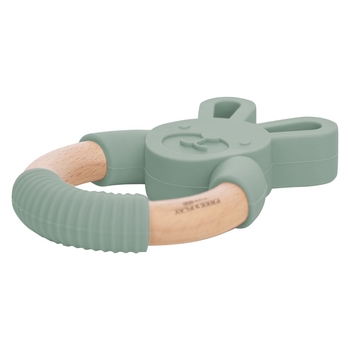 Прорезыватель FreeOn Зайчик, силиконовый, зеленый (49508) - Pampik - 2