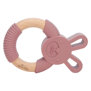 Прорізувач FreeON Зайчик, силіконовий, рожевий (49485) - Pampik