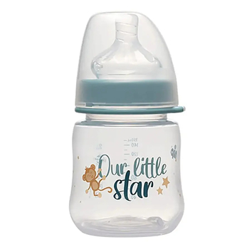 Пляшка для годування Nip, 150 мл, блакитний (35055) - Pampik