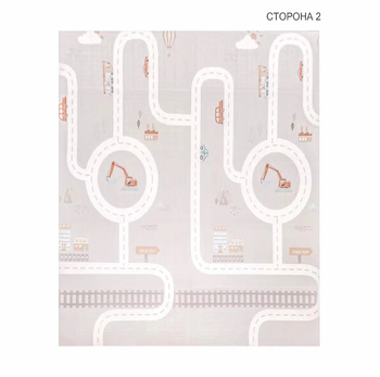 Дитячий складний килимок Poppet Клітинки-цікавості та Крутий маршрут двосторонній, 150х180x1 см (PP036-150) - Pampik - 3