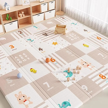 Дитячий складний килимок Poppet Клітинки-цікавості та Крутий маршрут двосторонній, 200х180x1 см (PP036-200) - Pampik - 7