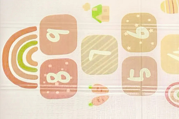 Дитячий складний килимок Poppet Звірята-близнята та Класики двосторонній, 150х180x1 см (PP034-150) - Pampik - 5