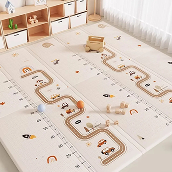 Дитячий складний килимок Poppet Весела вулиця та Диво-цифри двосторонній, 150х180x1 см (PP035-150) - Pampik - 9