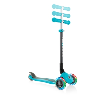 Самокат Globber Primo Foldable Lights, бірюзовий (432-105-2) - Pampik - 4