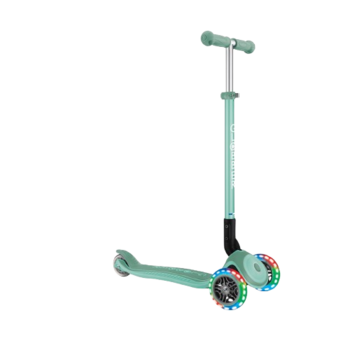 Самокат Globber Primo Foldable Plus Lights, м'ятний (439-206) - Pampik