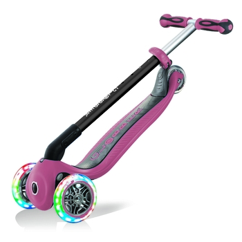 Самокат Globber Go Up Deluxe Lights 5 в 1, пастельно-рожевий (648-210) - Pampik - 9