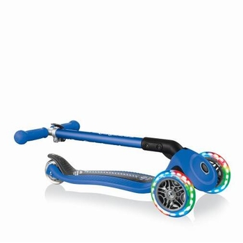 Самокат Globber Primo Foldable Fantasy Lights Перегони, з підсвіткою, до 50 кг, 3+, синій (432-100) - Pampik - 9